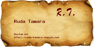 Ruda Tamara névjegykártya